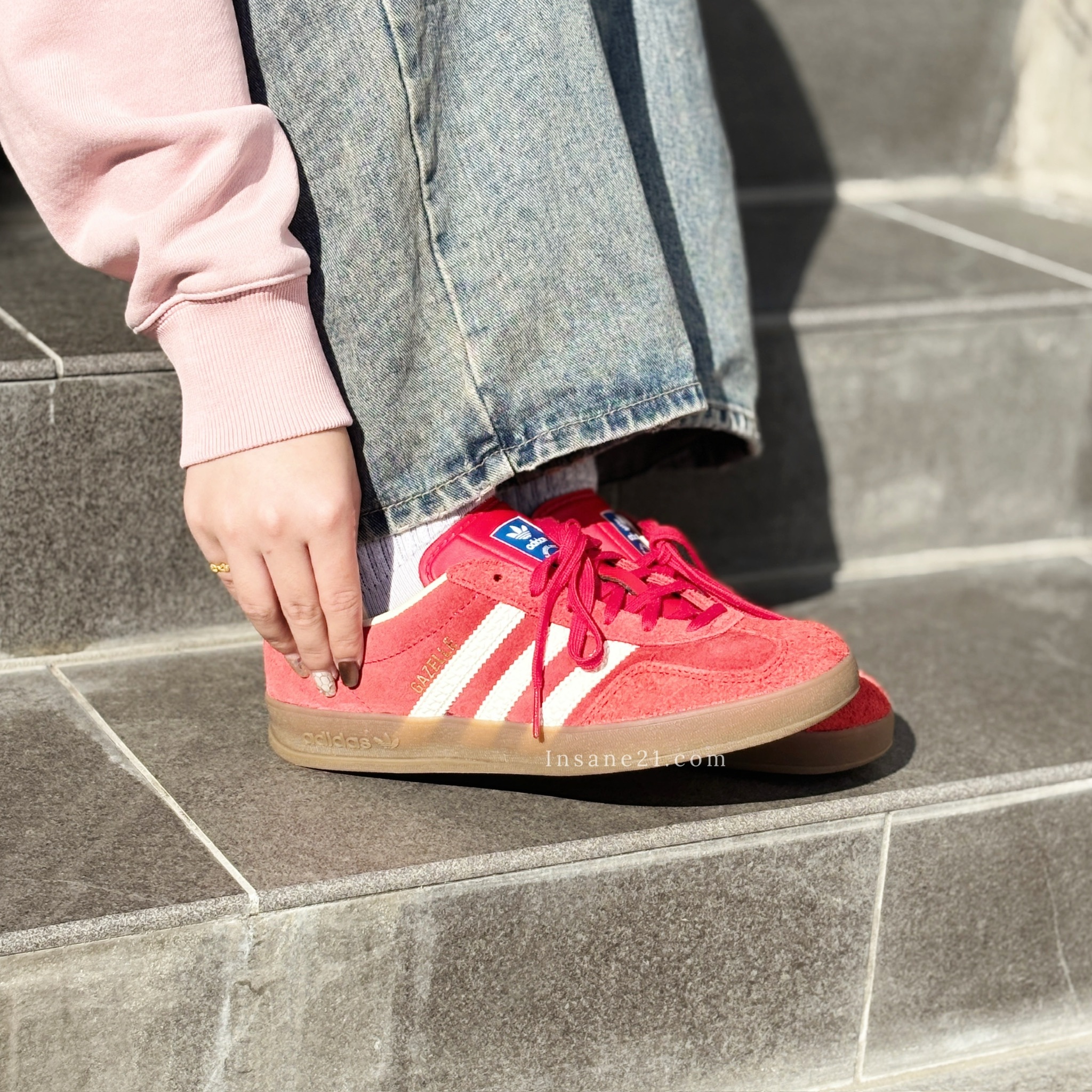 ADIDAS ORIGINALS GAZELLE INDOOR 復古 麂皮 正紅 男女 休閒鞋 IF1808