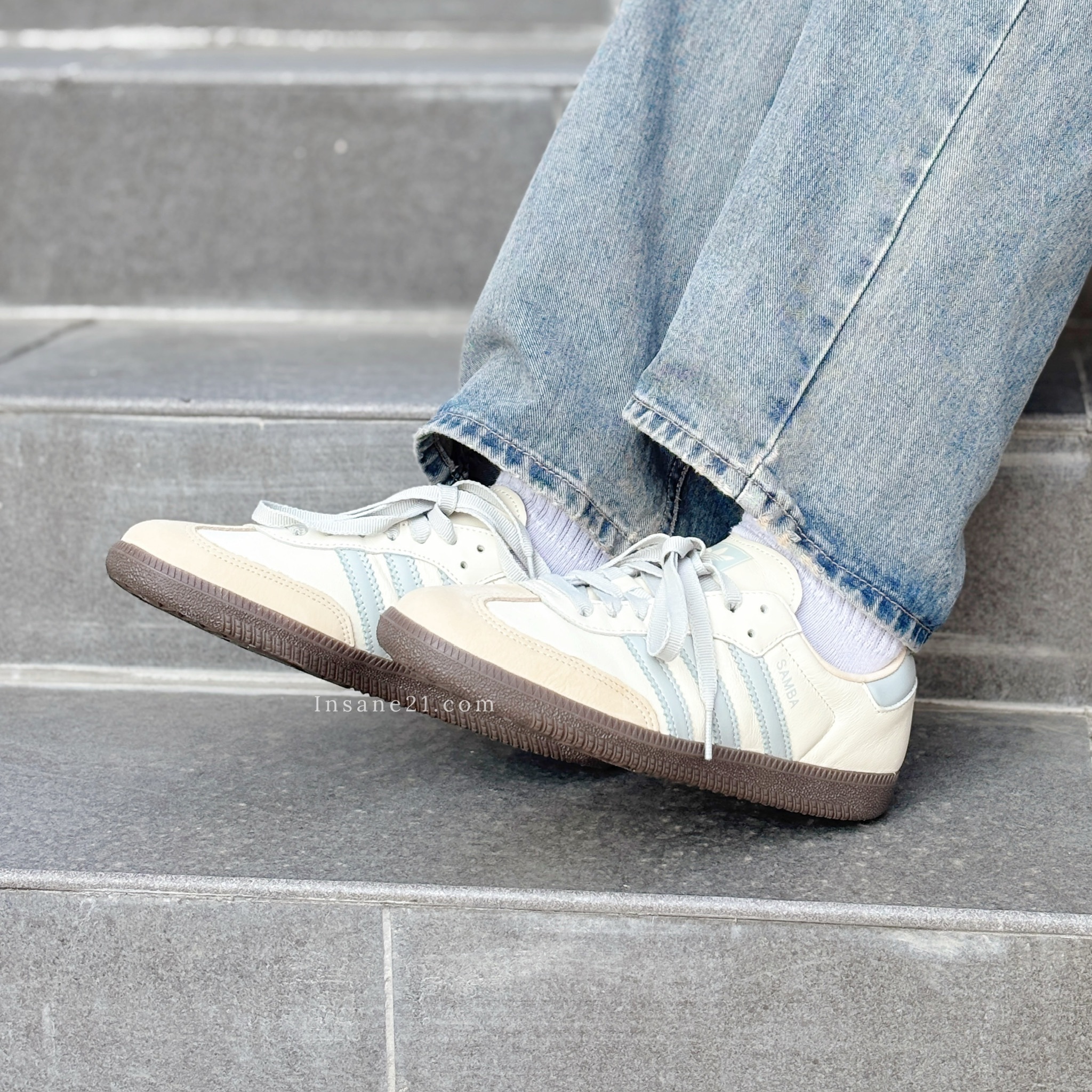 ADIDAS SAMBA OG CREAM WHITE  灰藍 奶油色 德訓鞋 女鞋  JH7299