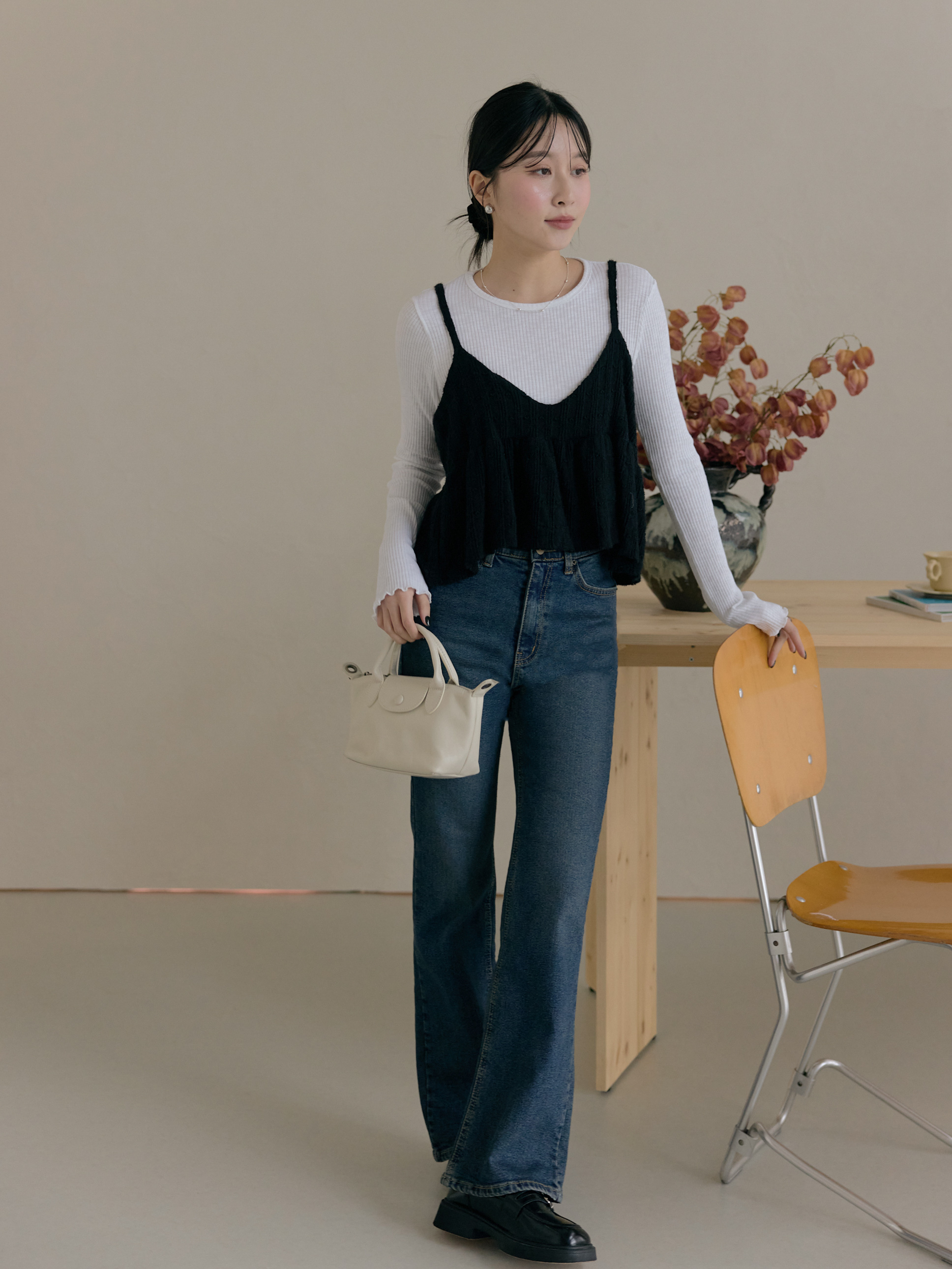 顯瘦小喇叭長腿牛仔褲