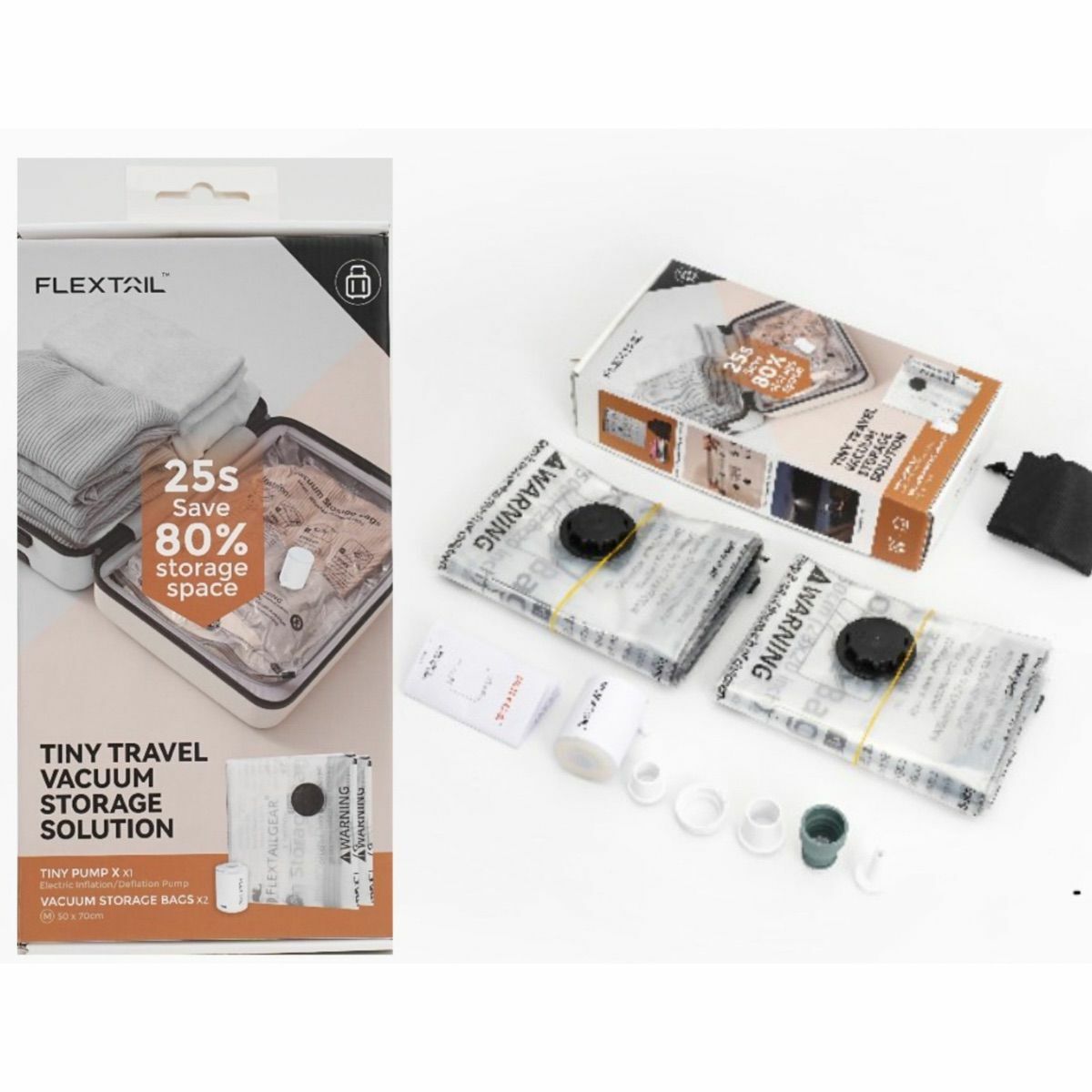 Flextail Tiny Travel Vacuum Set 三合一旅行真空收納壓縮套裝