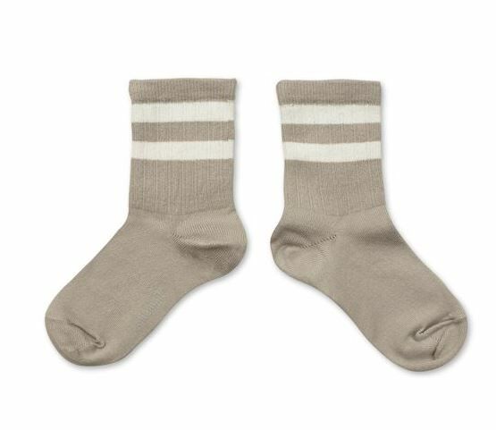 COLLEGIEN 羅紋運動短襪 Nico  -Gris Perle珍珠灰