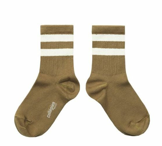 COLLEGIEN 羅紋運動短襪 Nico  -Biscuit褐