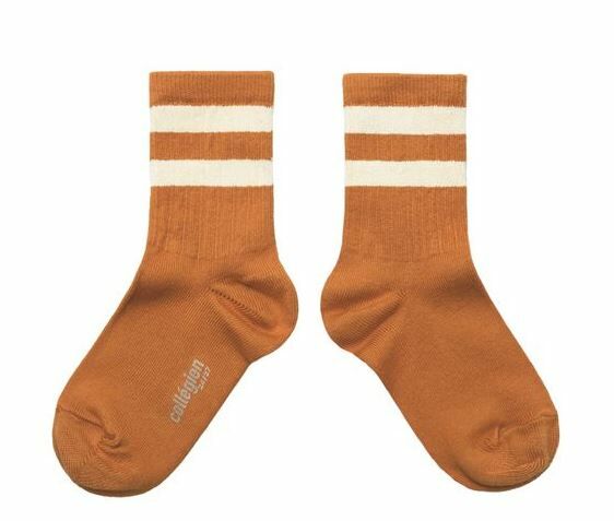 COLLEGIEN 羅紋運動短襪 Nico  -Terracotta暖橘