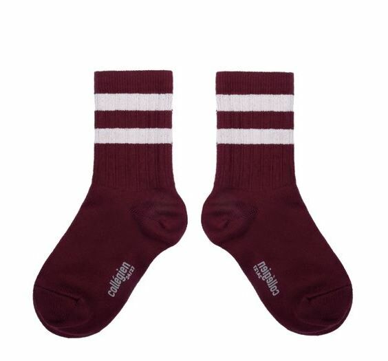COLLEGIEN 羅紋運動短襪 Nico  - Bordeaux Grand Cru酒紅