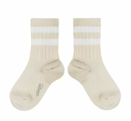 COLLEGIEN 羅紋運動短襪 Nico  -Doux Agneaux米白