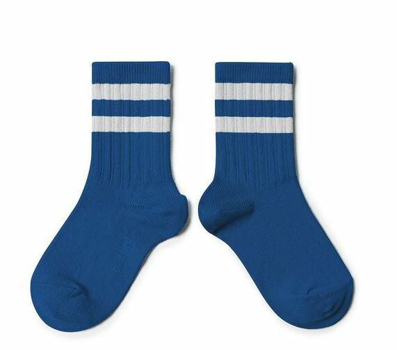 COLLEGIEN 羅紋運動短襪 Nico  -Bleu Saphir寶藍