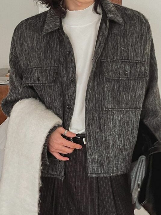 暗紋長袖恤衫 Crunky_youth-081JK