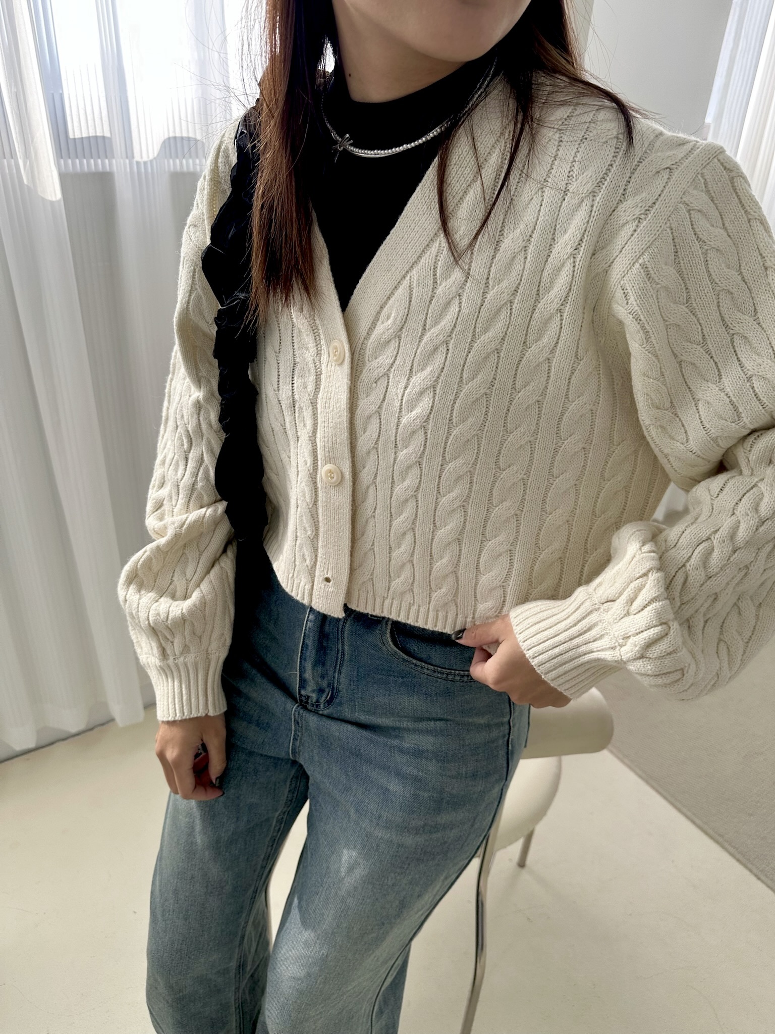 隨性慵懶麻花羊毛衣