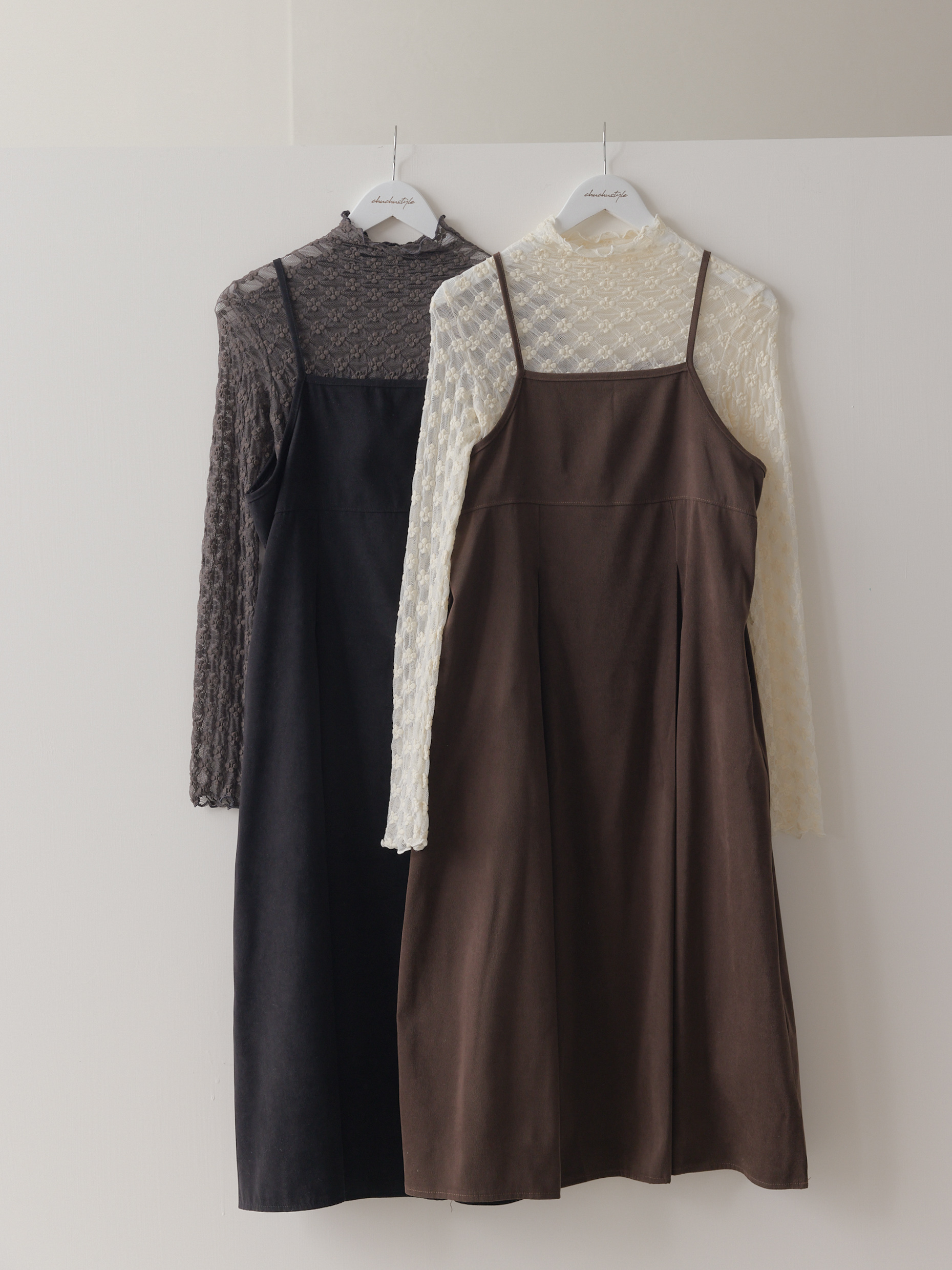 極簡小抓褶車線口袋長洋