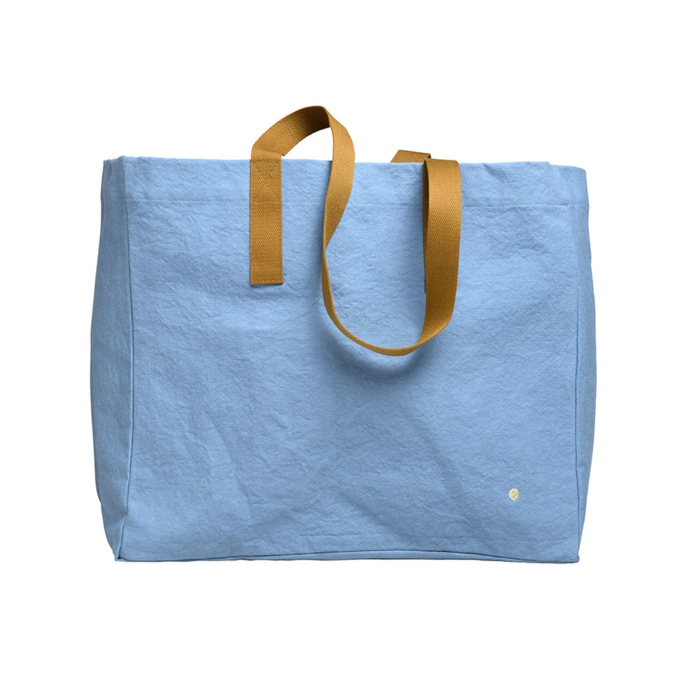 (預購4/30)法國La cerise sur le gâteau 有機棉購物袋-灰藍色