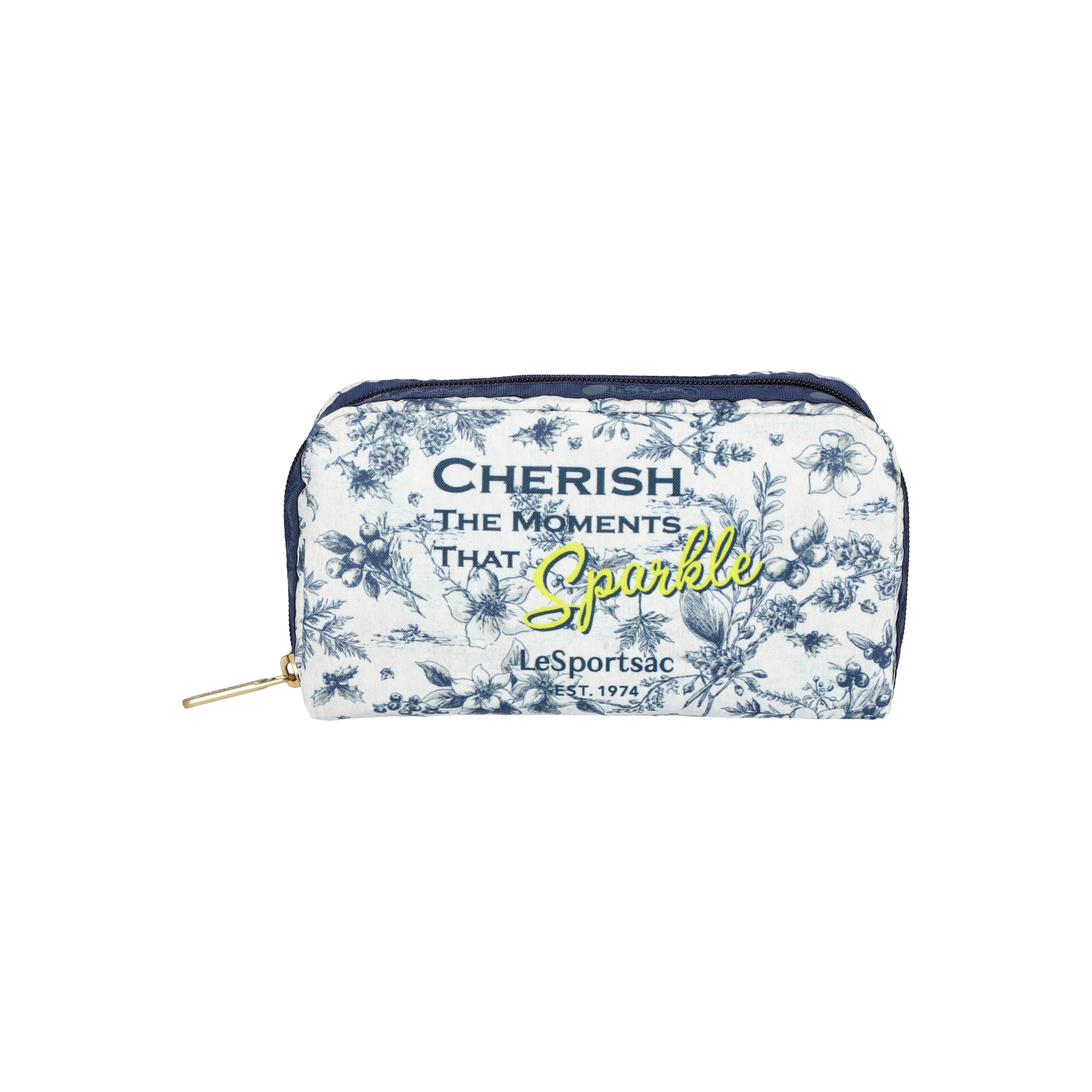 長形化妝袋 (NAVY HOL TOILE DE JOUY)