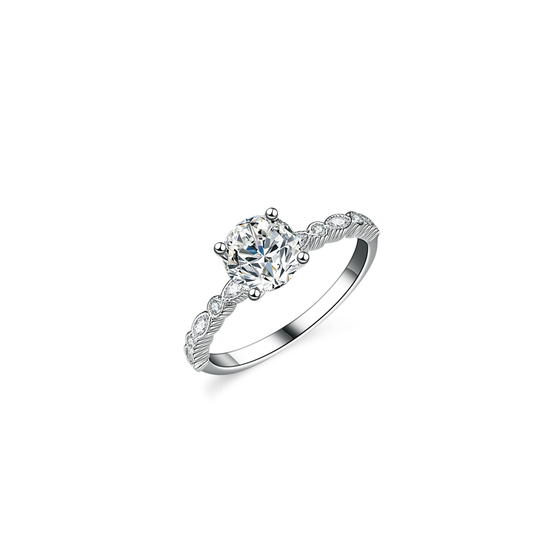Claire moissanite rings