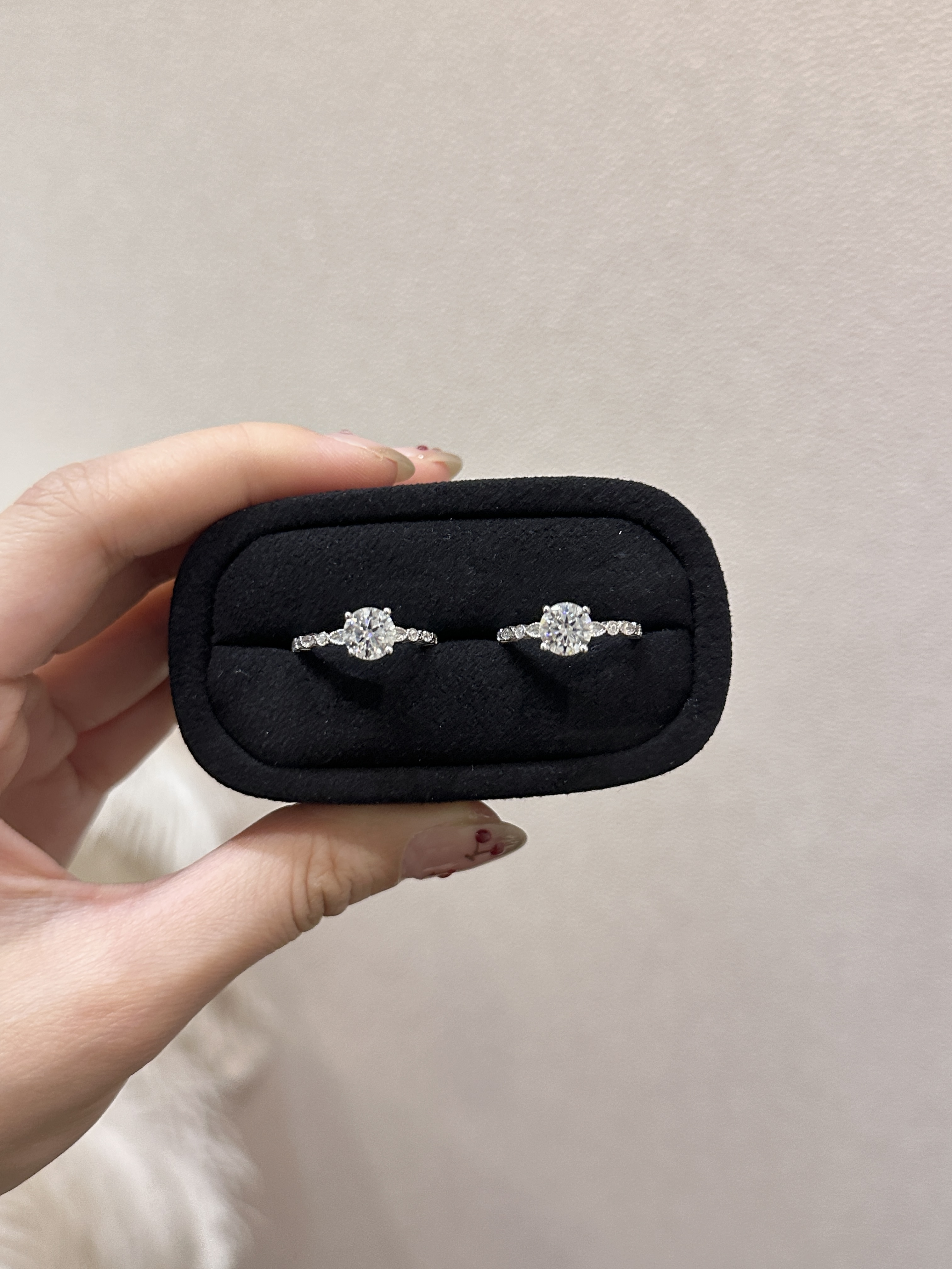 Claire moissanite rings