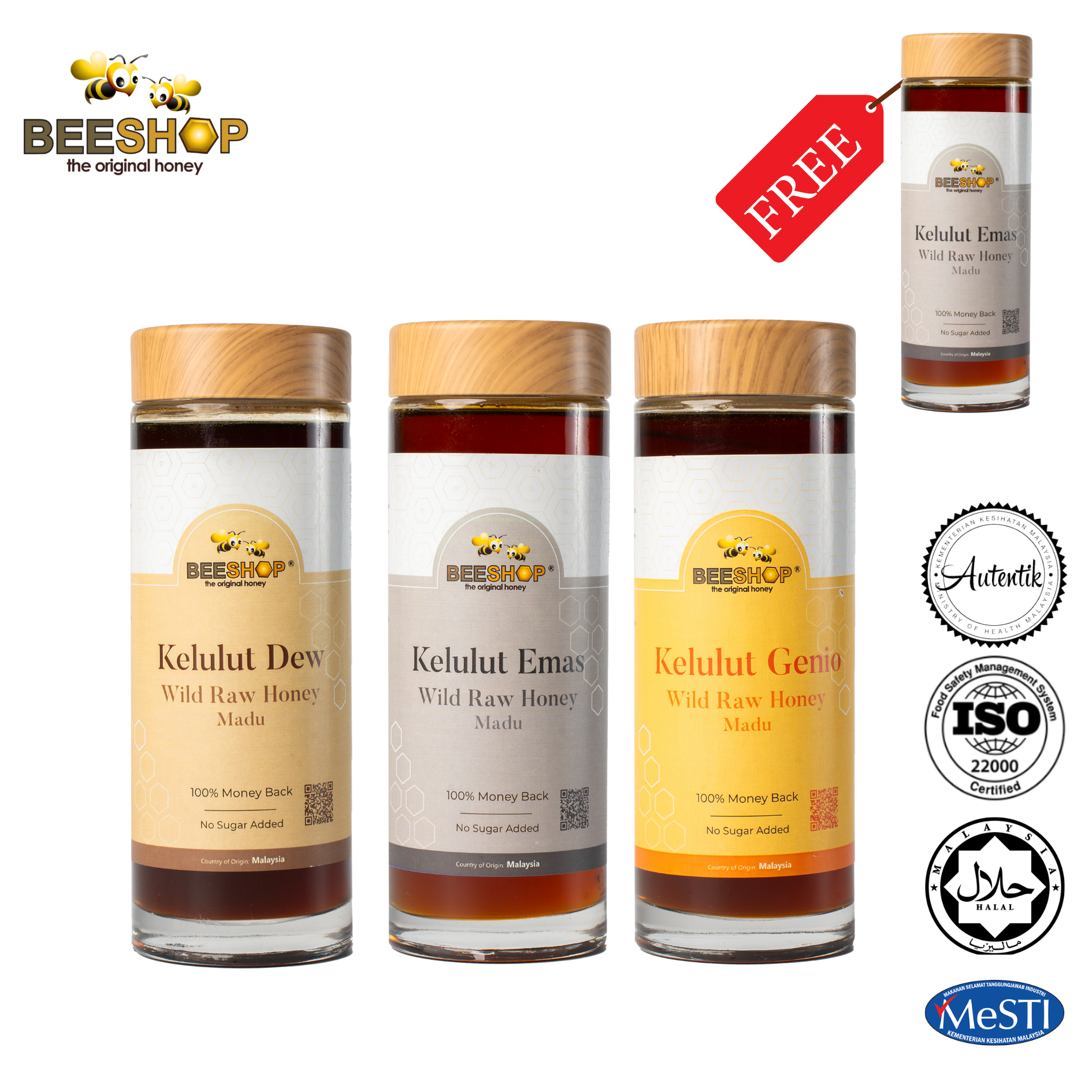 Kelulut Wild Raw Honey 700g (Buy 6 Free 1)(BUY 6 FREE 1)