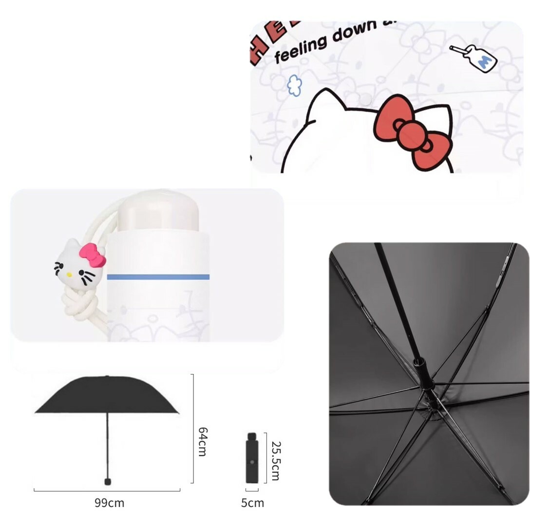 HELLO KITTY 防曬縮骨遮| 雨傘