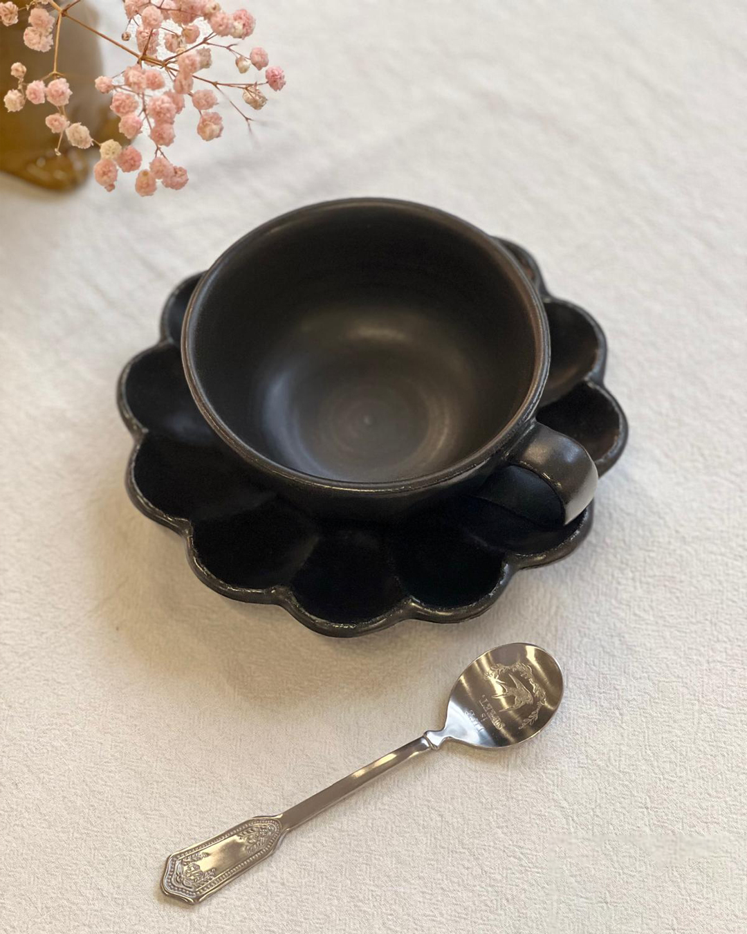 美濃燒 Rinka 闊口杯 黑練｜小兵製陶所