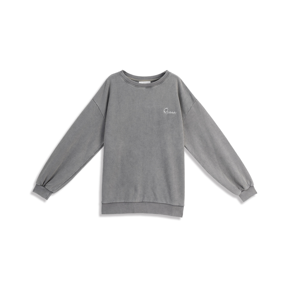 Washed distressed English style sweatshirt【01110978】in stock+pre-order
