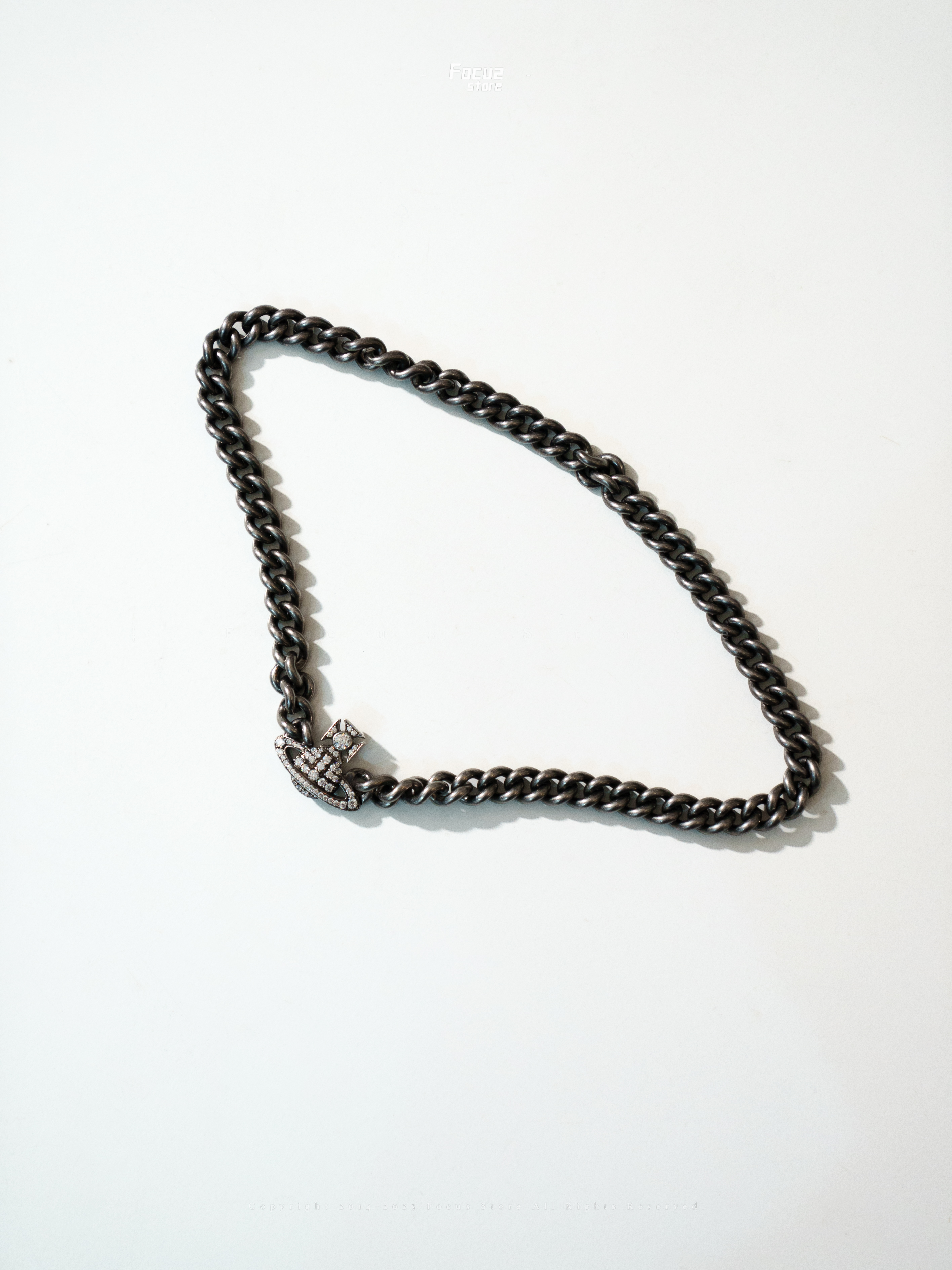 【Focus Store】預購 Vivienne Westwood Graziella Necklace 西太后 黃銅 滿鑽土星 項鍊 銀色