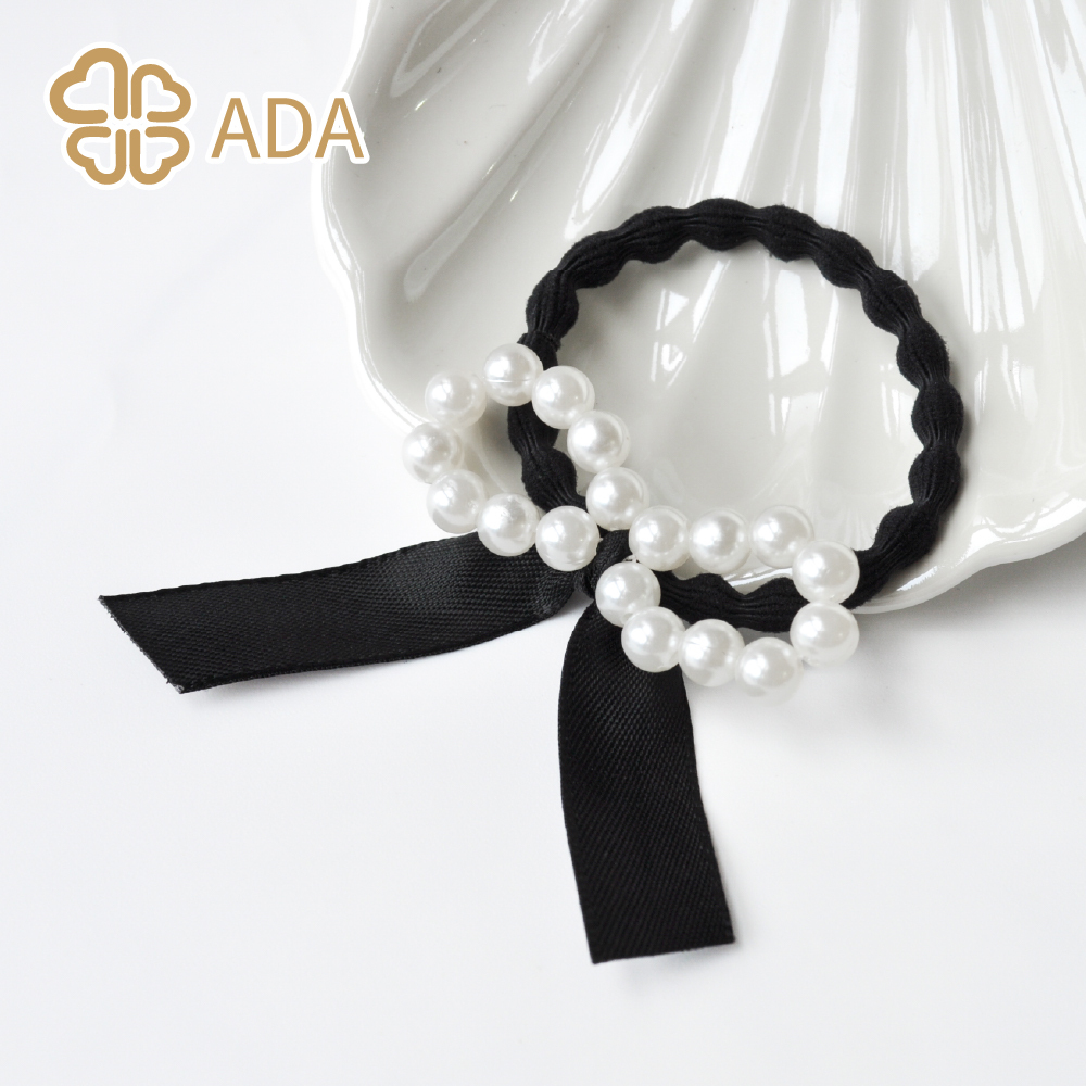 ADA 珍珠蝴蝶結髮束 1入