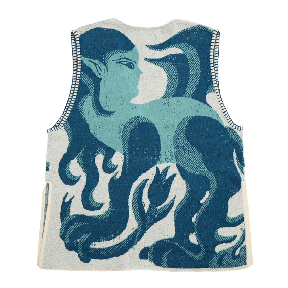 [YUSUKE NAGAOKA] RIDDLE（NAZO NAZO) V-line Long Vest