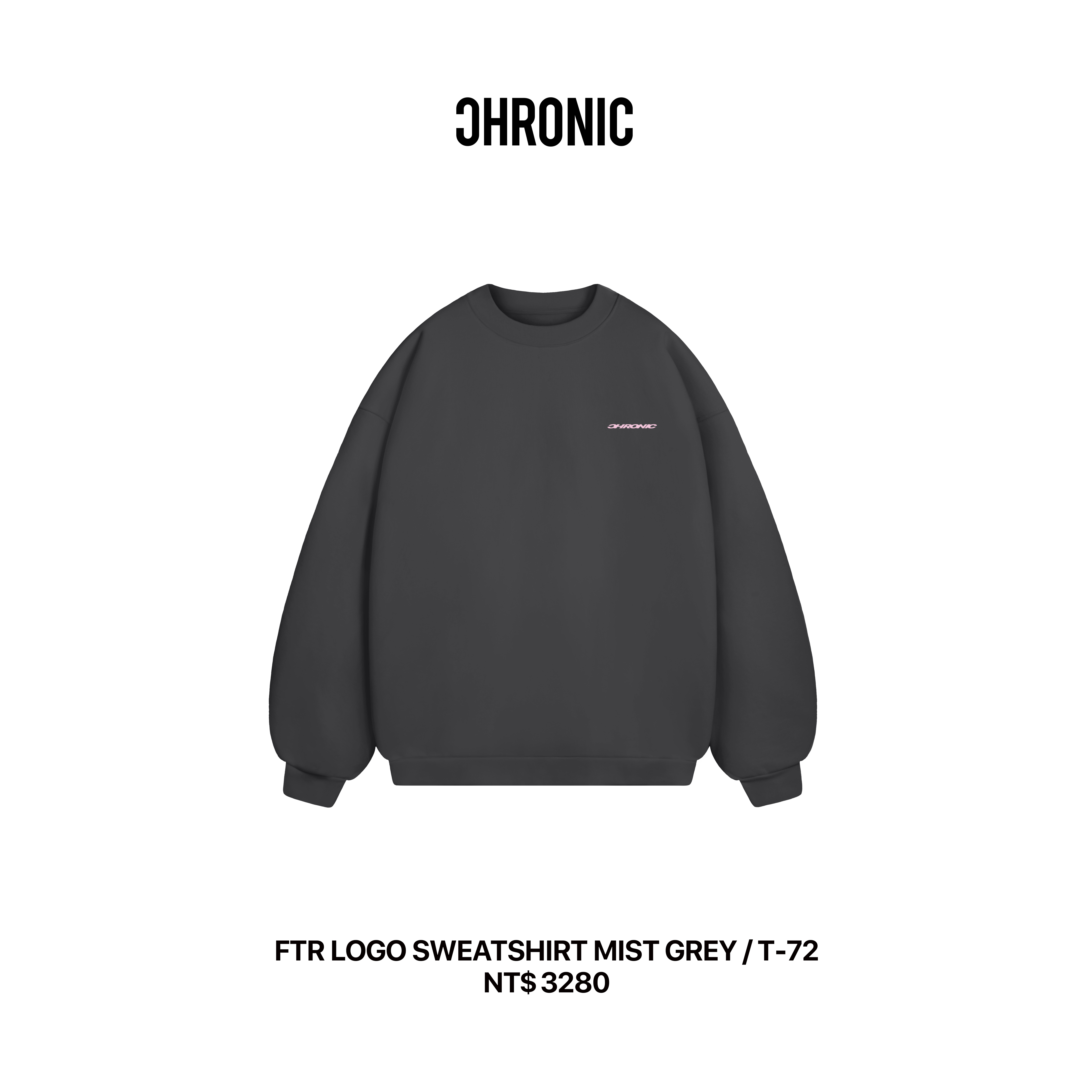 FTR LOGO SWEATSHIRT MIST GREY / T-72