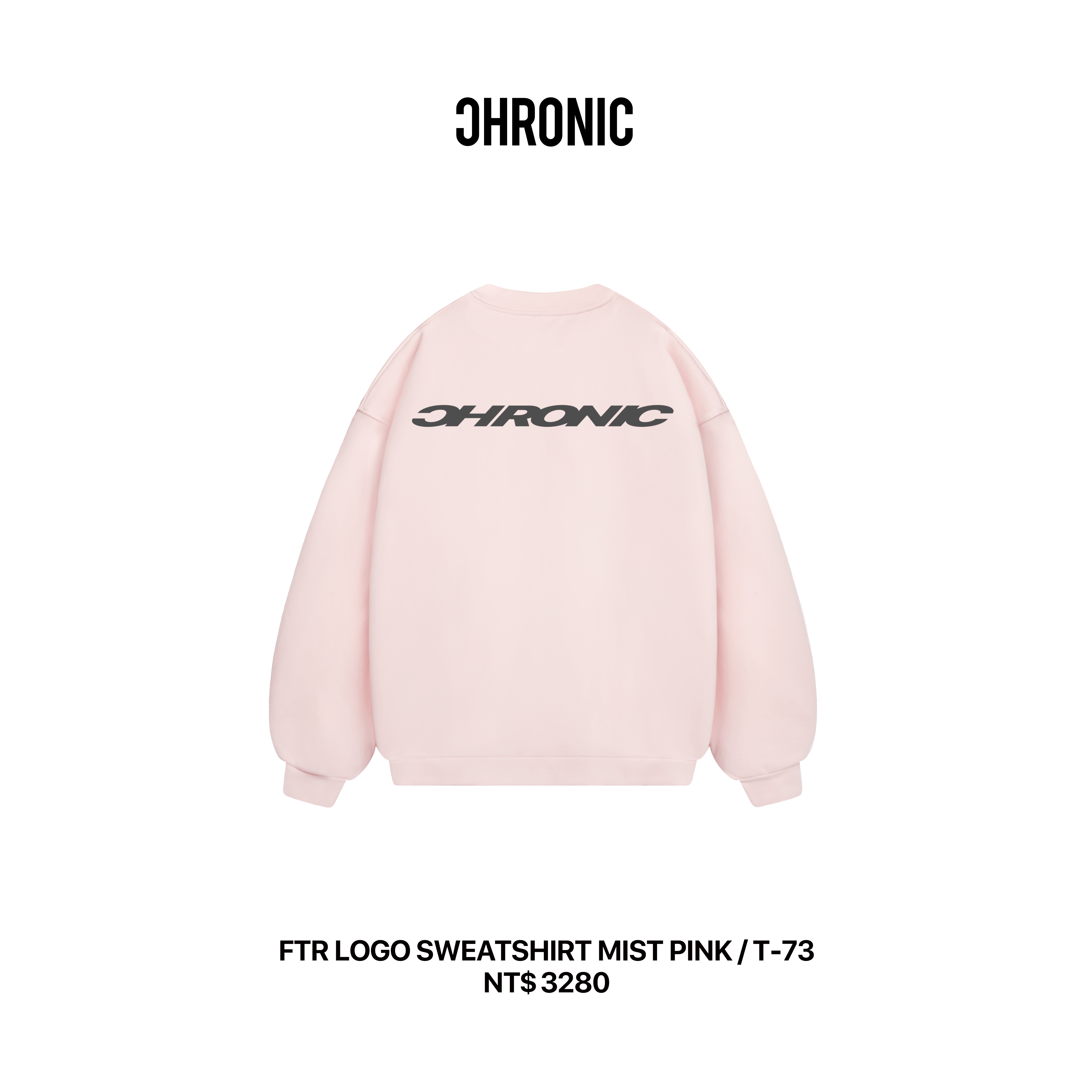 FTR LOGO SWEATSHIRT MIST PINK / T-73