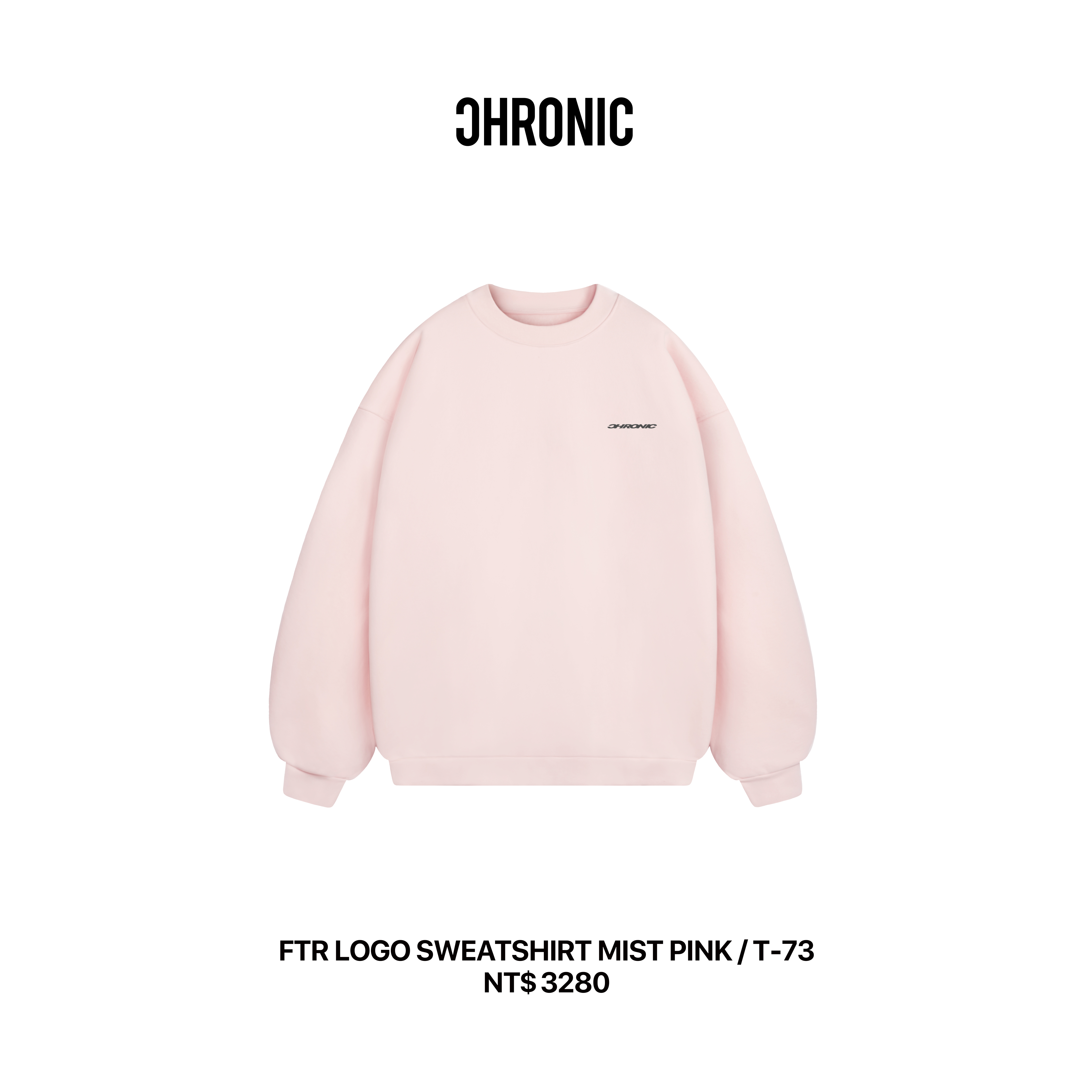 FTR LOGO SWEATSHIRT MIST PINK / T-73