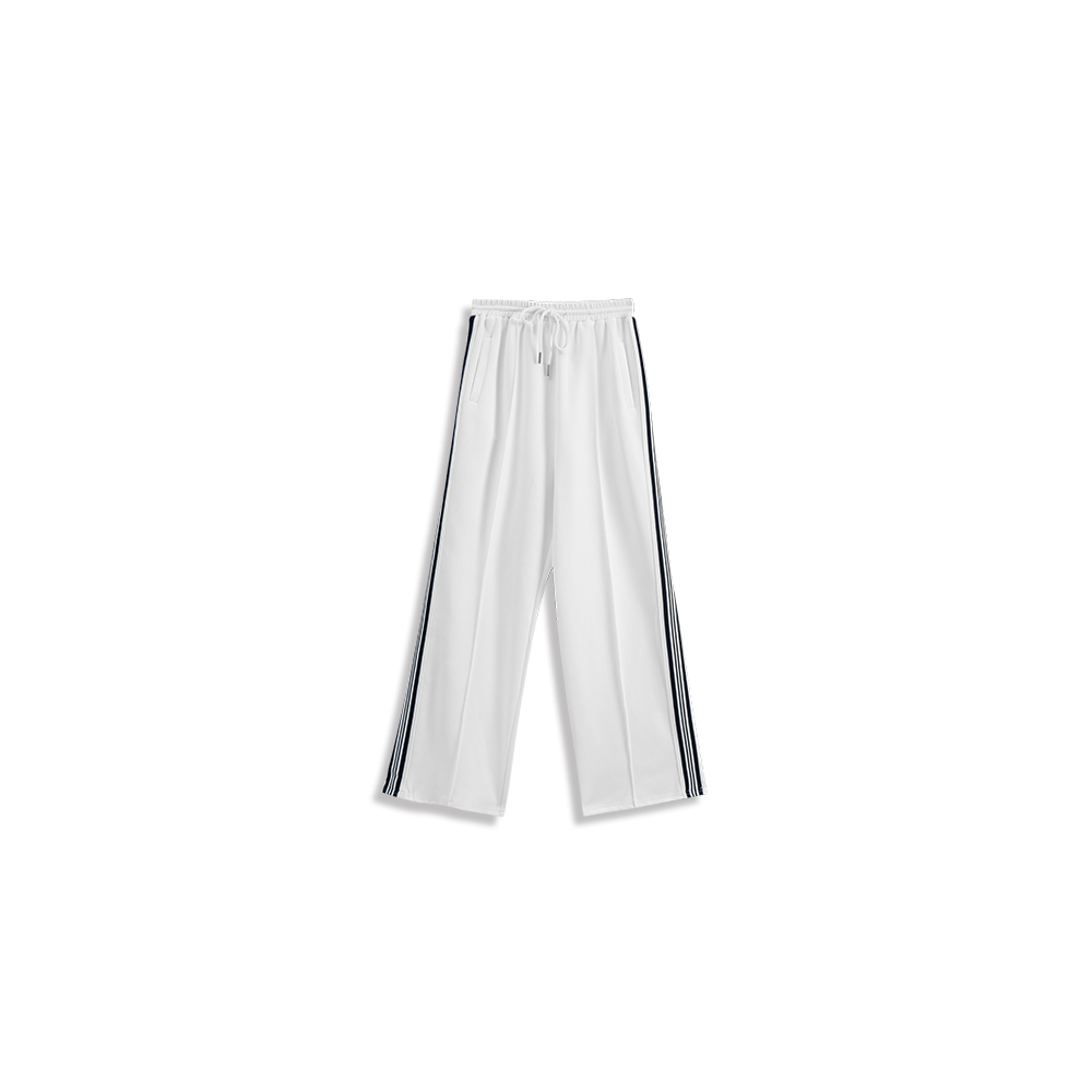 Casual side contrast webbing cotton trousers sold in two colors【04101926】in stock+pre-order