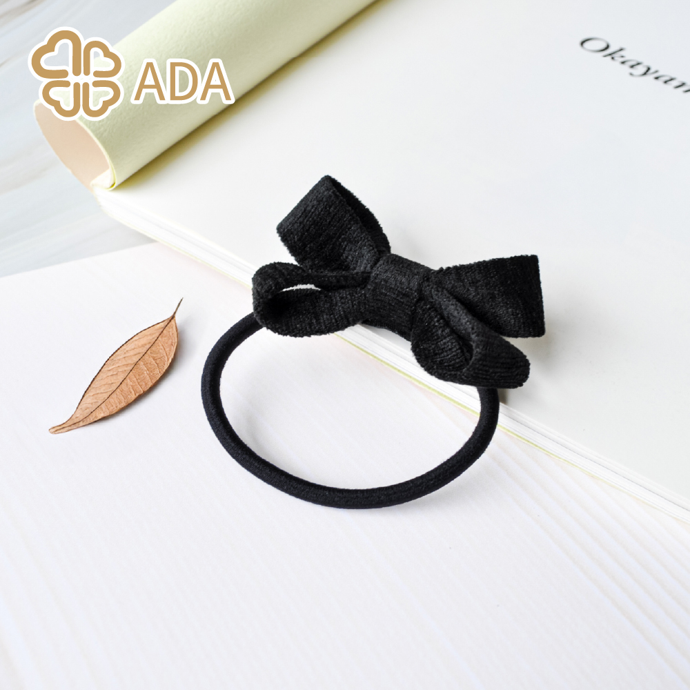 ADA 絨布蝴蝶結髮束 1入〈共2色〉