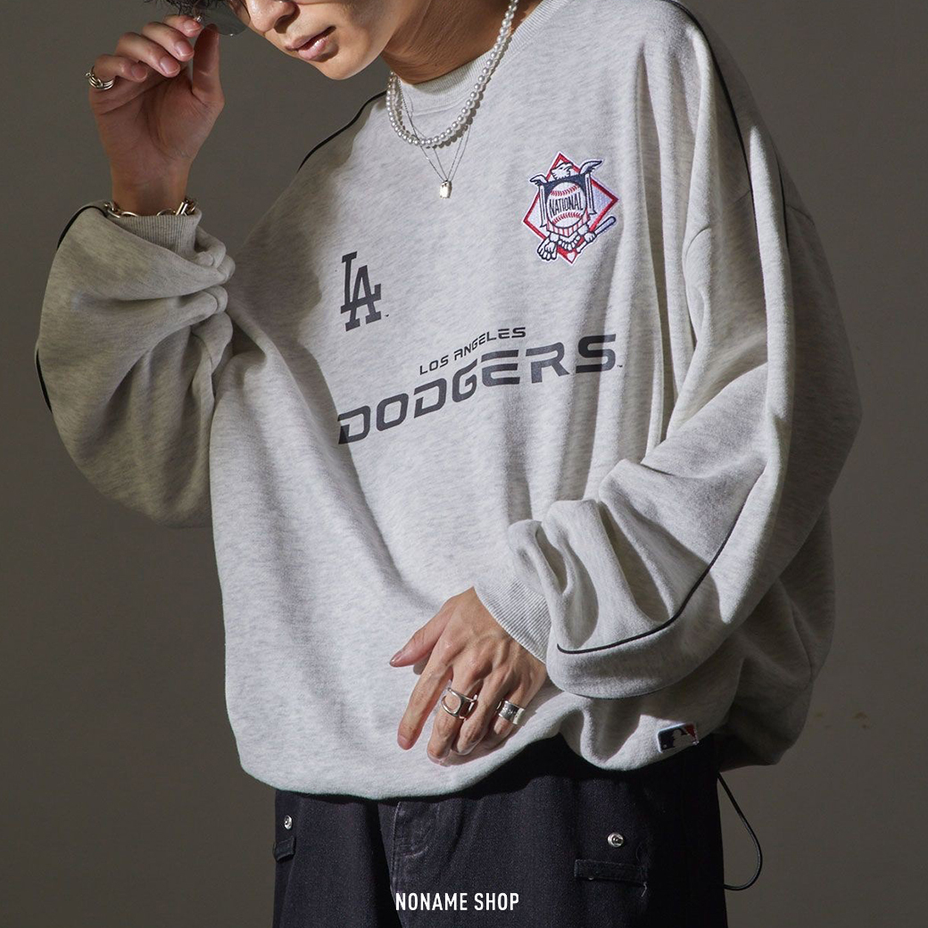 MLB 日本 限量 滾邊 長袖 大學T 三色 (男款)