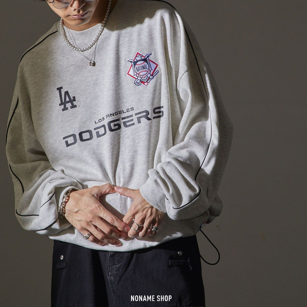 MLB 日本 限量 滾邊 長袖 大學T 三色 (男款)