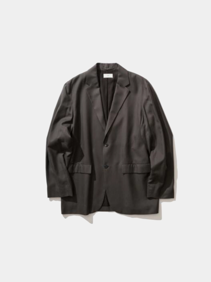 ATON 24ss NIDOM SILK ジャケット　6 ATON Nidom Silk Tailored Jacket C.Gray (a Set with pant