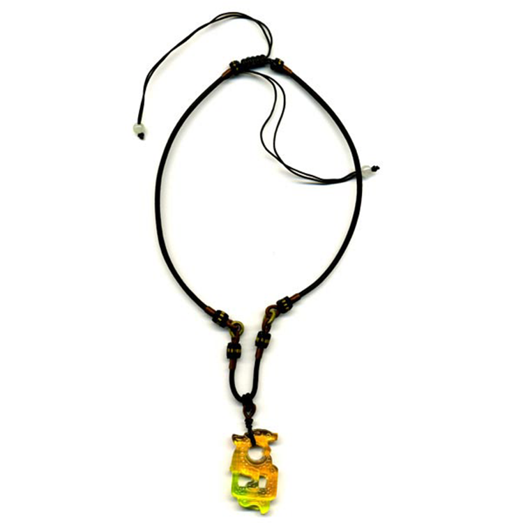 鹿港窯水晶琉璃｜螭琥項鍊 神獸守護驅邪避煞招財納福