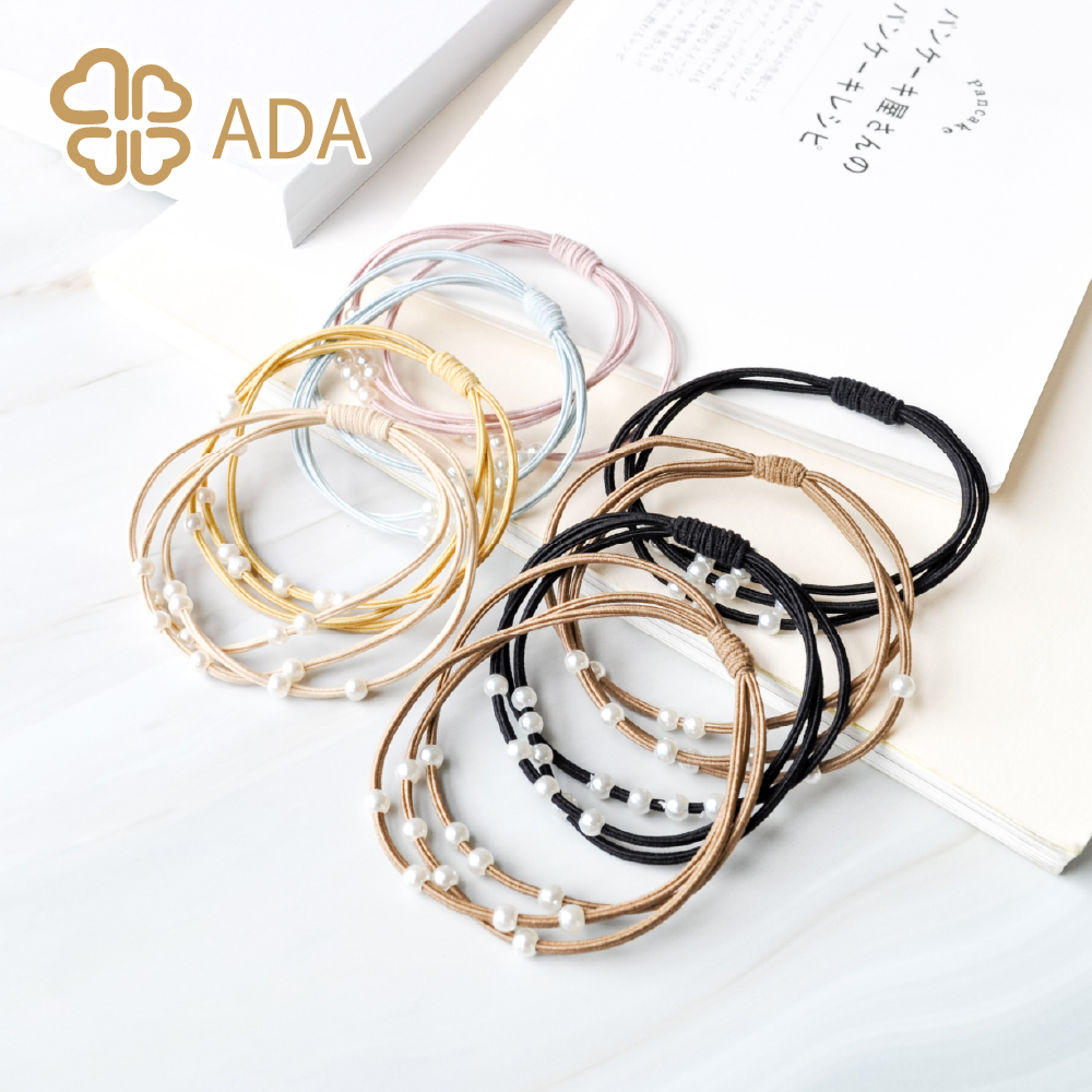 ADA 珠串高彈力髮束 4入〈共2色〉