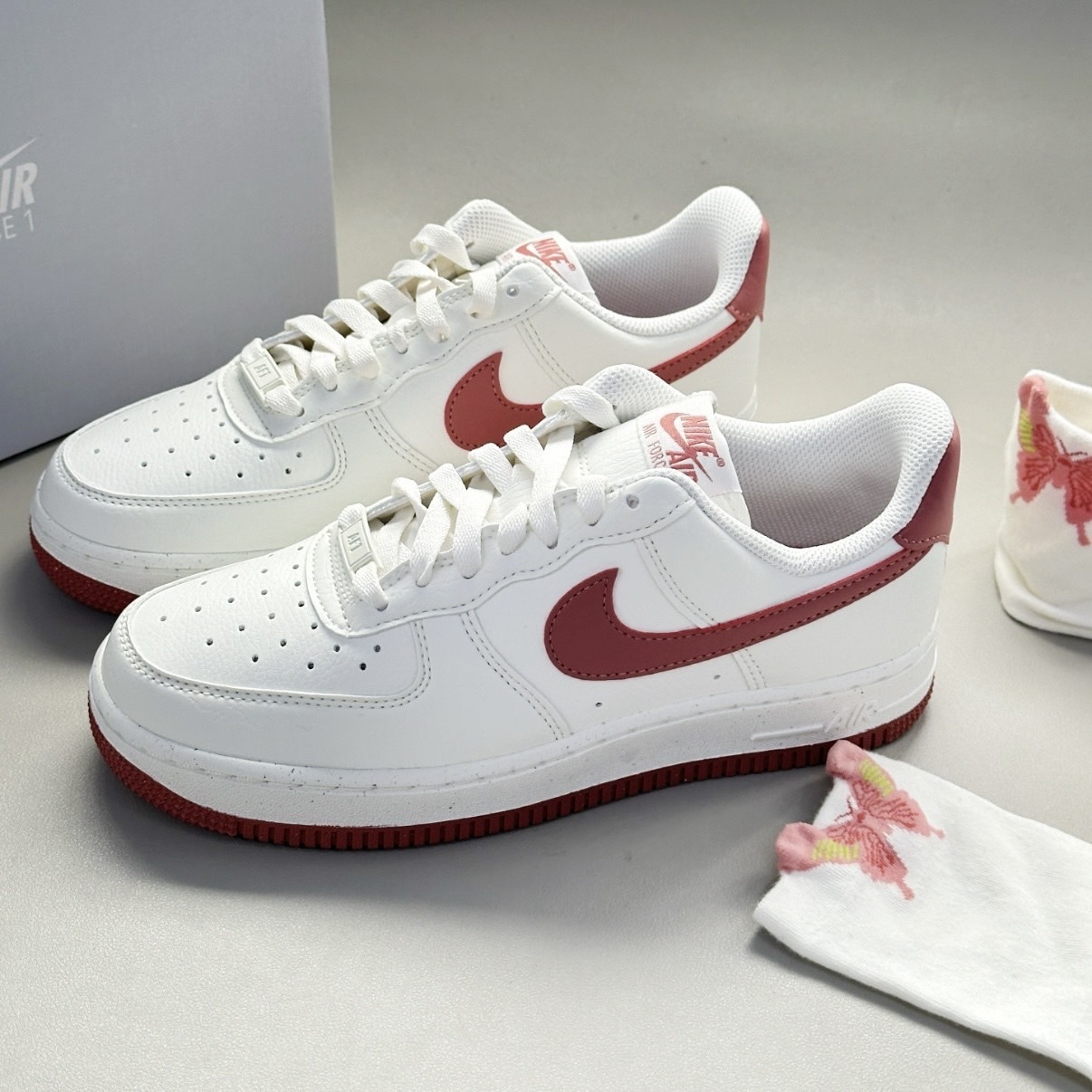 <快速出貨>Nike Air Force 1 Next Nature 白粉橘 環保材質 皮革復古 AF1 女鞋 運動鞋 DC9486-105