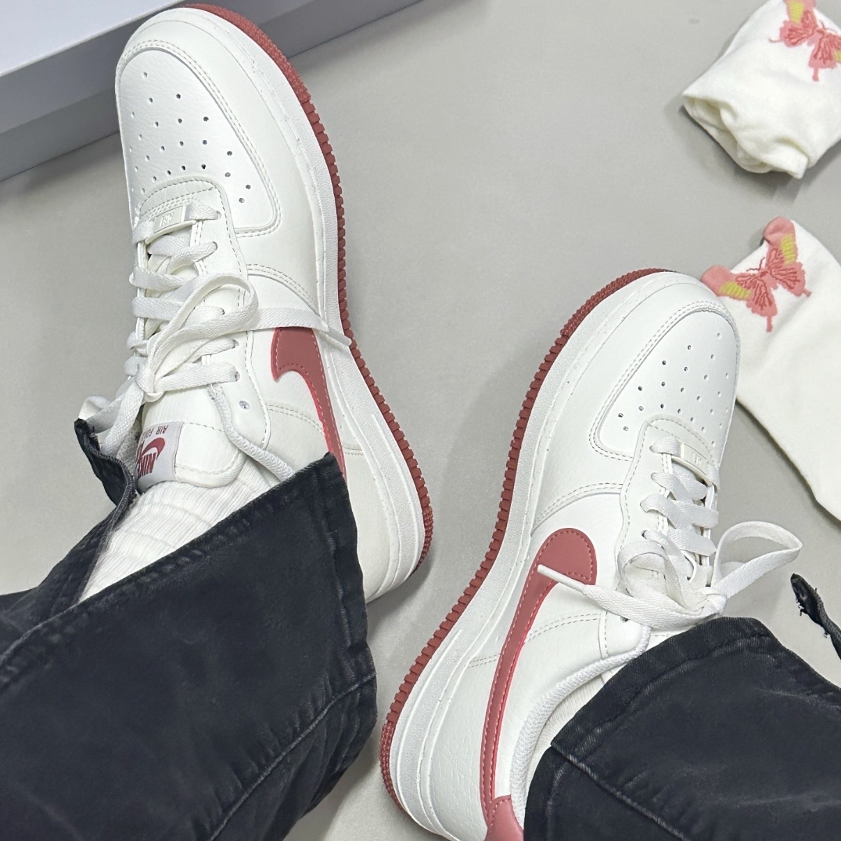 <快速出貨>Nike Air Force 1 Next Nature 白粉橘 環保材質 皮革復古 AF1 女鞋 運動鞋 DC9486-105