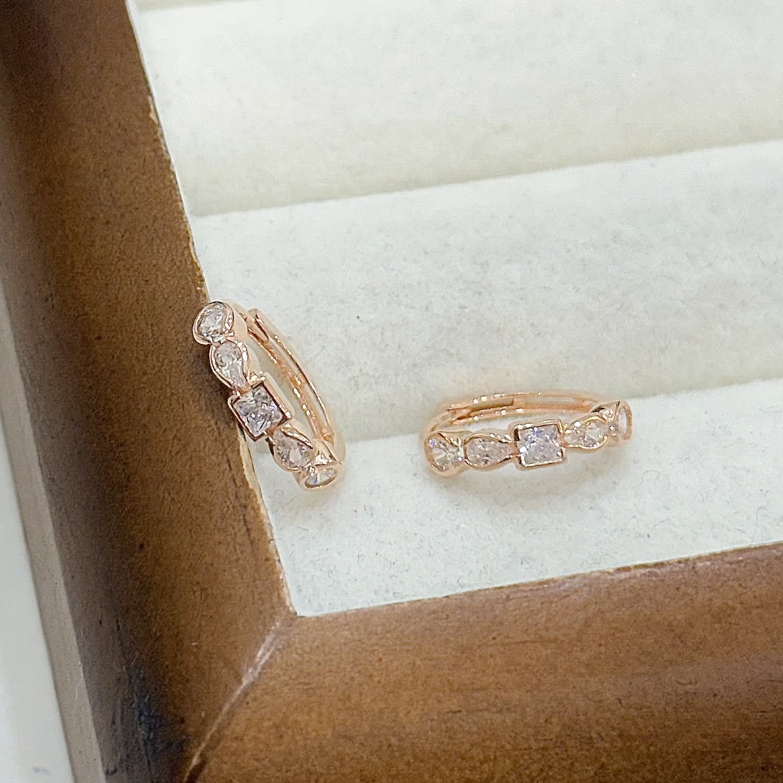 B46【輕奢】方圓排鑽純銀易扣