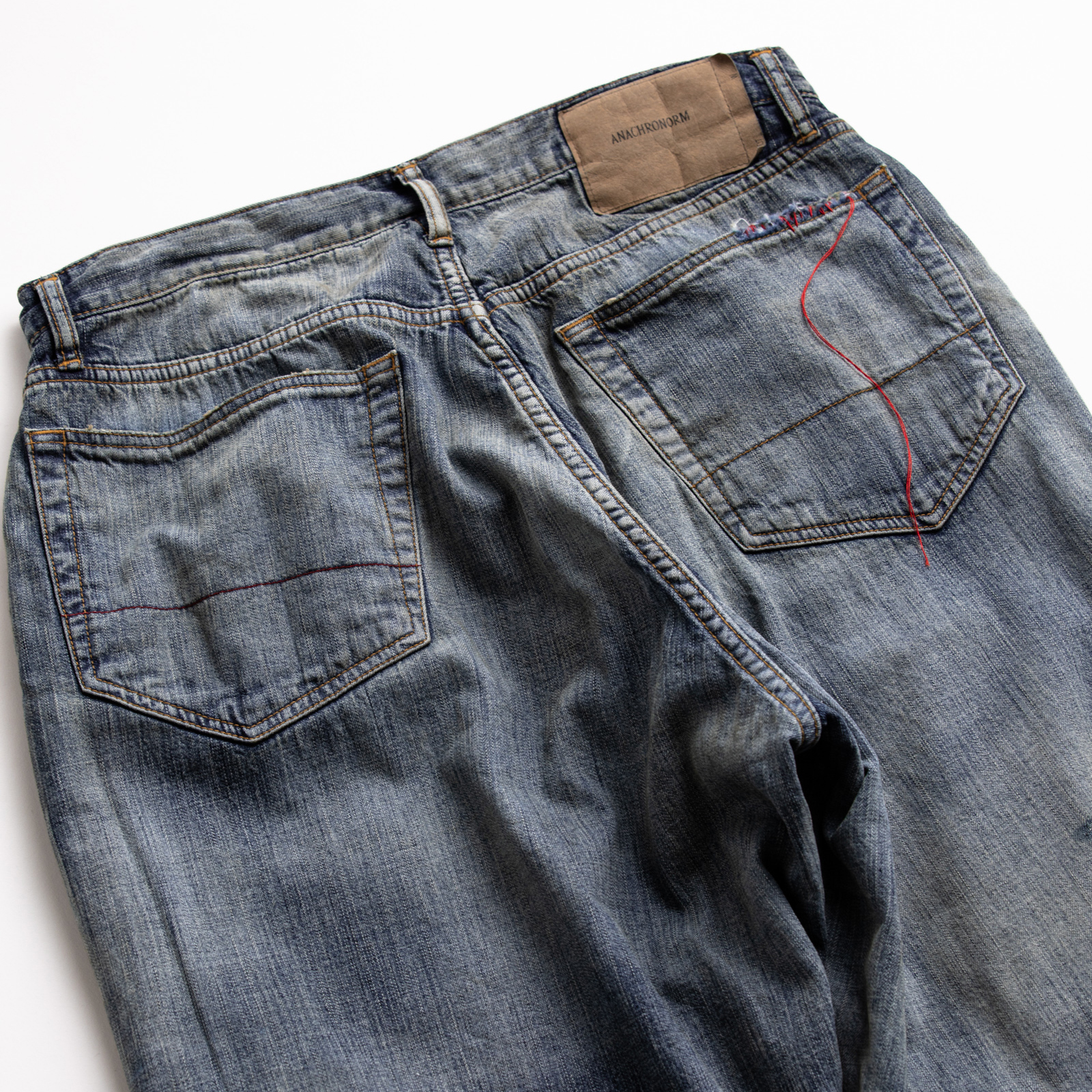ANACHRONORM - Cheak Combi Denim 5P Pants Indigo