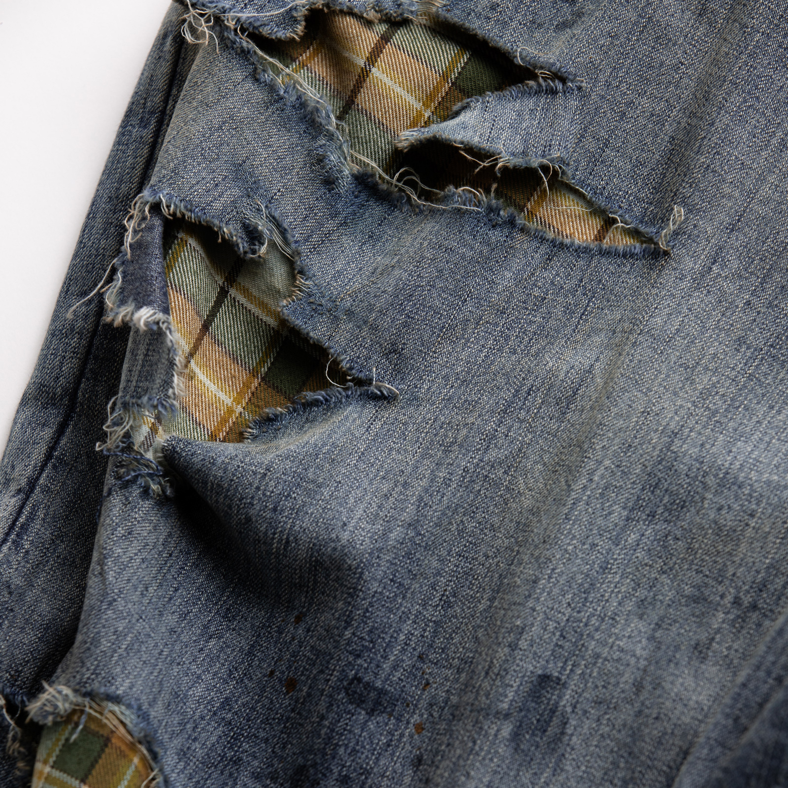 ANACHRONORM - Cheak Combi Denim 5P Pants Indigo