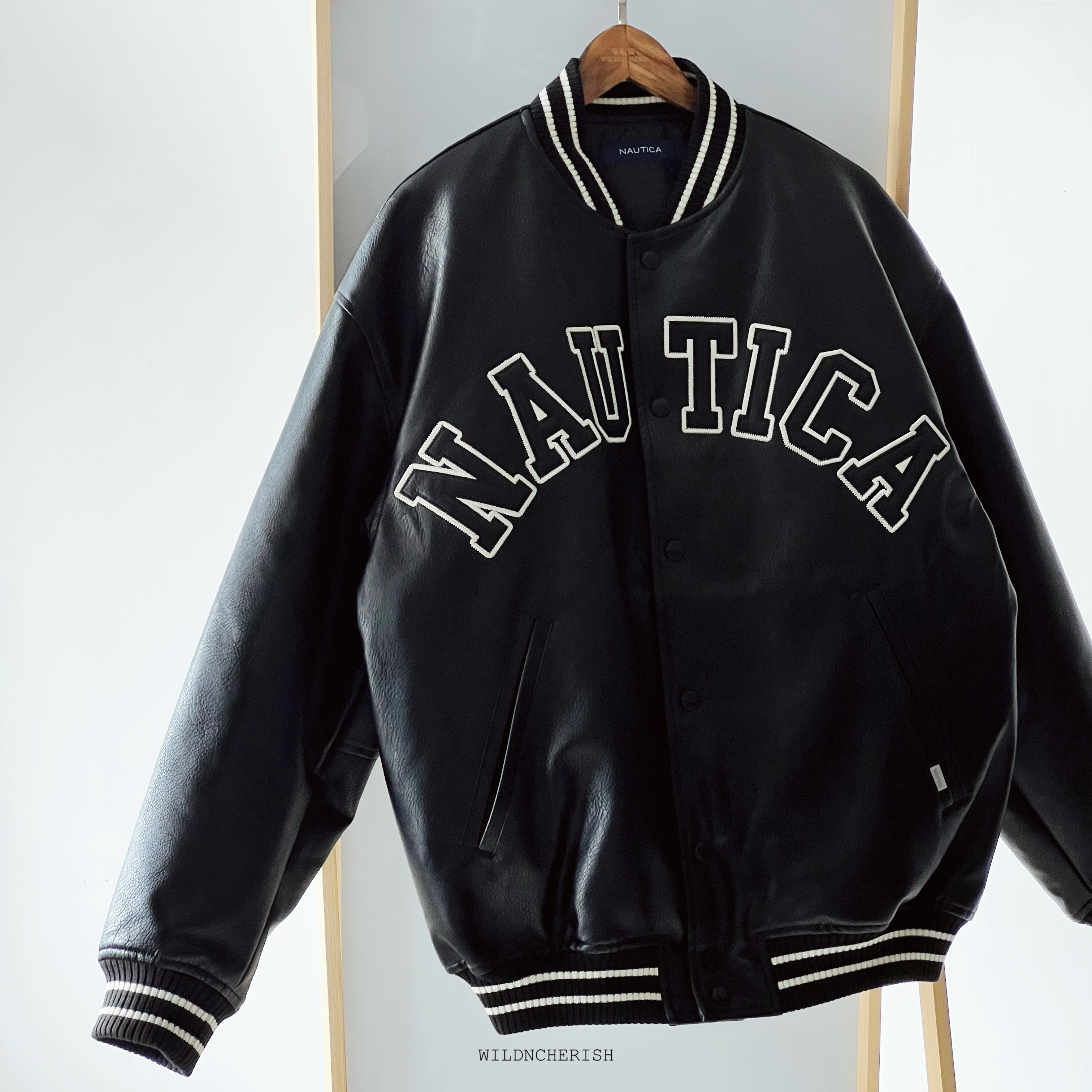 現貨| Nautica Japan Arch Logo Leather Award Jacket 皮褸棒球