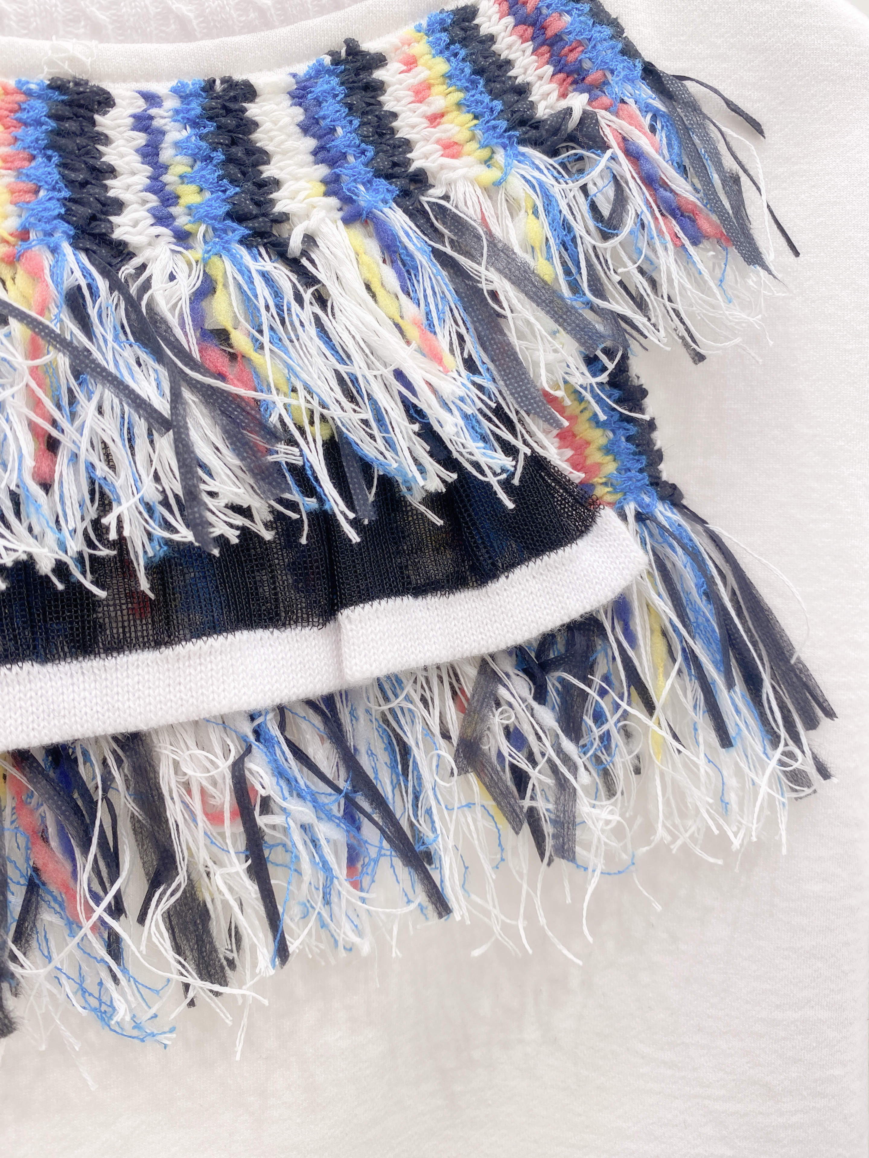 領彩色流蘇上衣