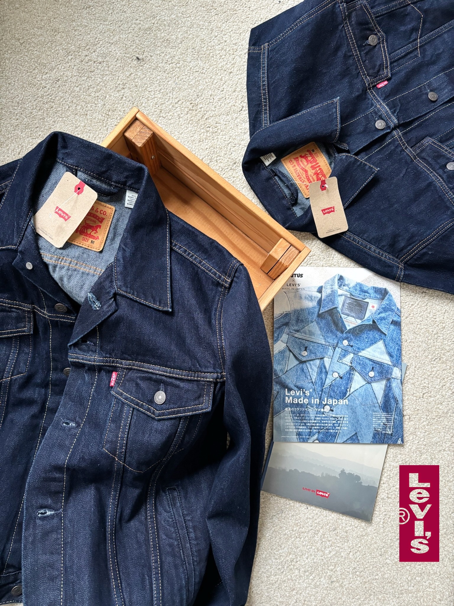 ｜✈️連線低至65折｜LEVI'S®  縫線 原色牛仔外套 Trucker Jacket
