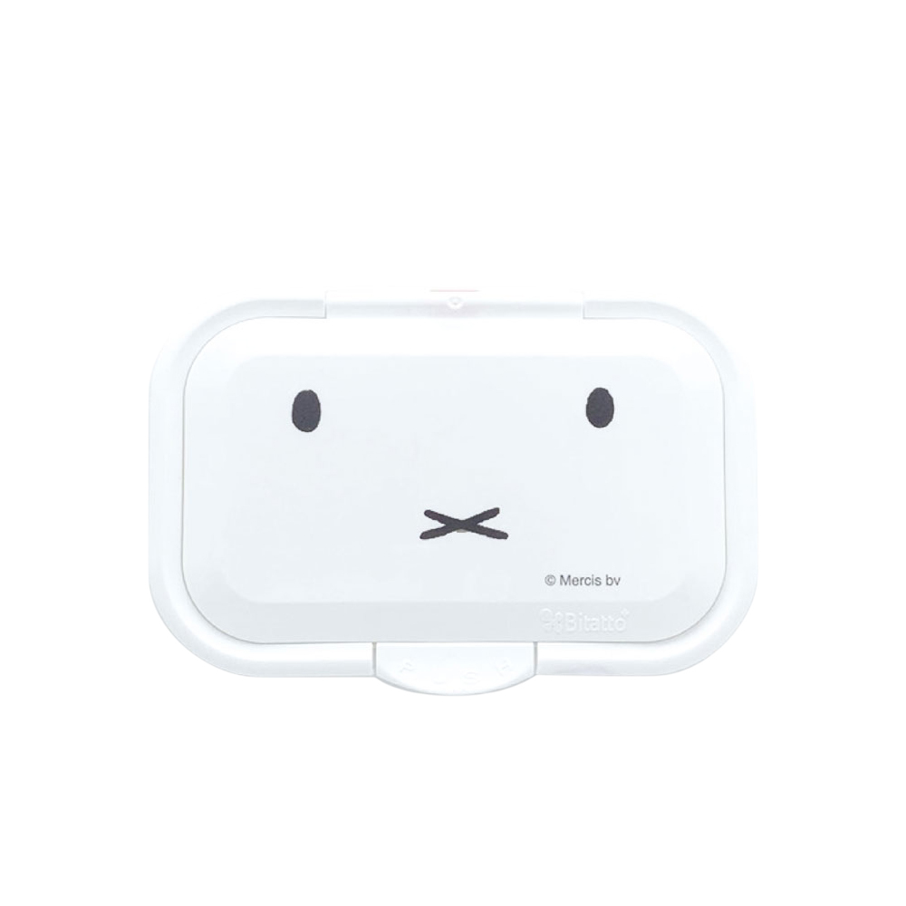 日本 Bitatto 濕紙巾蓋-米菲兔臉(白)