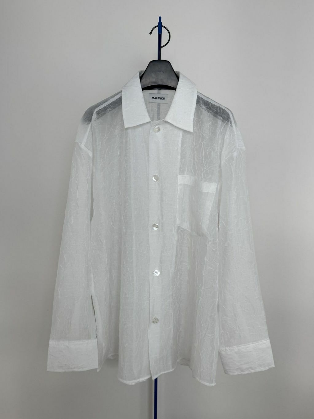 淨色暗紋長袖恤衫 MALENKII-135S