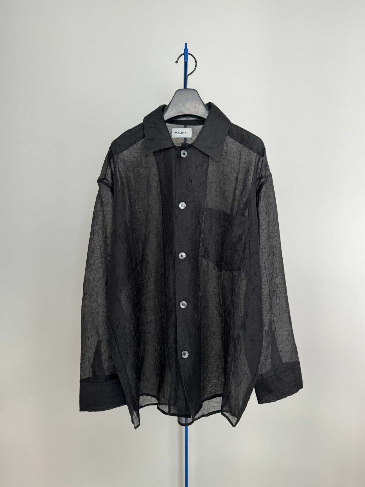 淨色暗紋長袖恤衫 MALENKII-135S