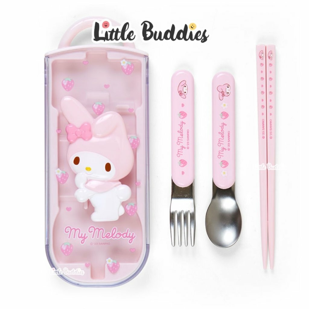 日版Sanrio 立體公仔 餐具套裝 匙、叉、筷子