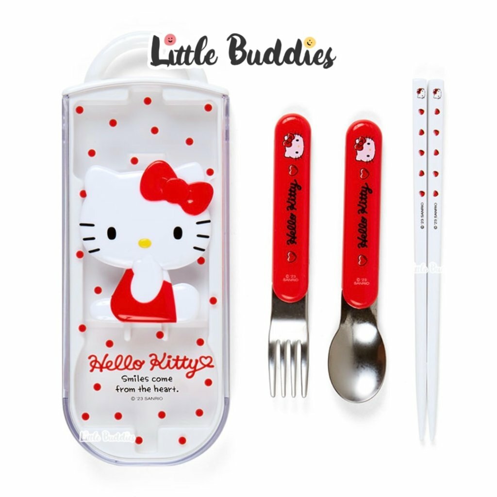日版Sanrio 立體公仔 餐具套裝 匙、叉、筷子