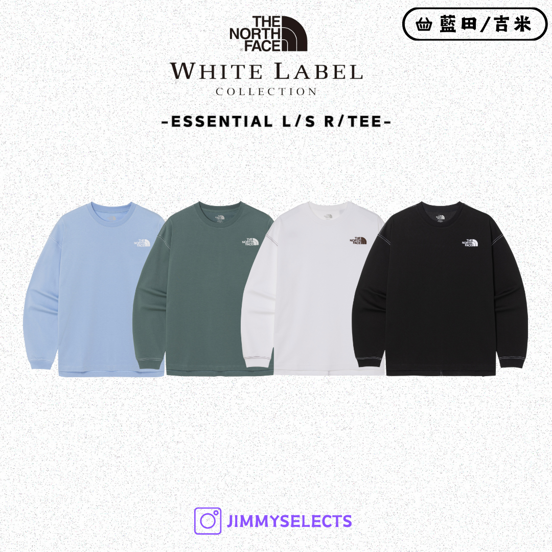 【代購】THE NORTH FACE 北臉 白標 ESSENTIAL L/S 線條 長袖 大學T NT7TR01