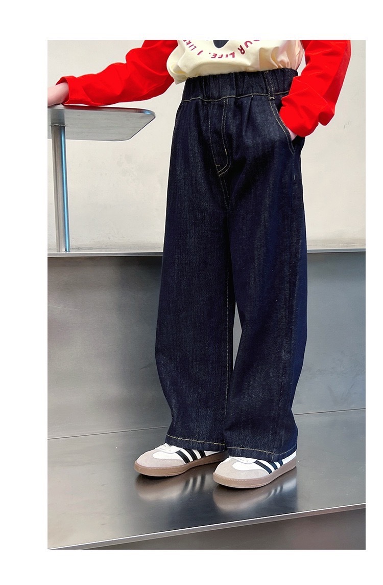 休閒牛仔直筒褲