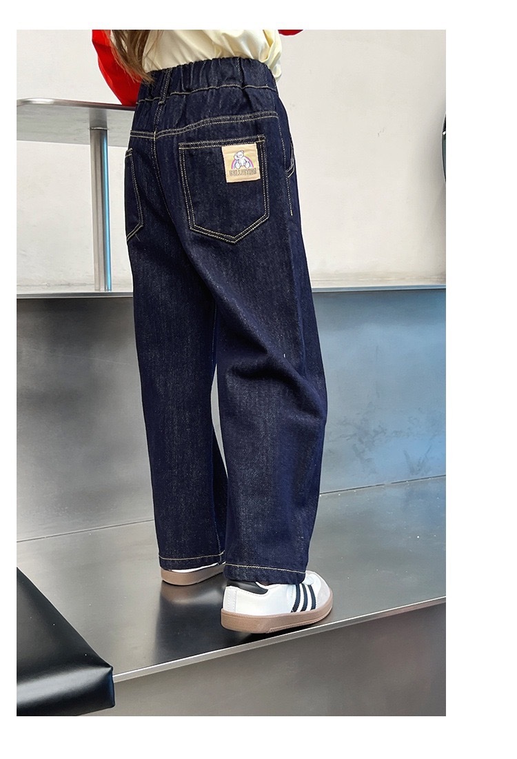 休閒牛仔直筒褲